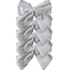 White Bow Velvet Napkin Ties, Set of 4