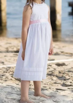 White Cotton Lace Slip Dress