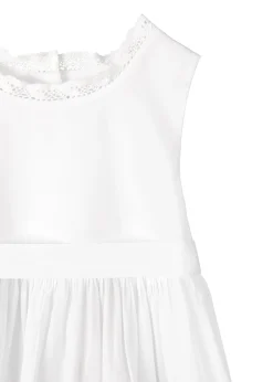 White Cotton Lace Slip Dress