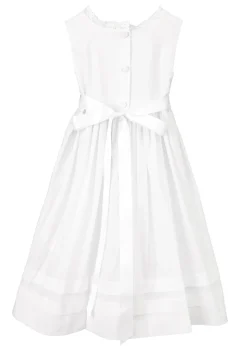 White Cotton Lace Slip Dress