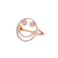 White Diamond Smile Ring