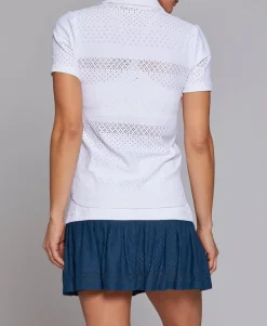 White Lace Polo