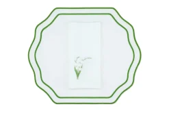 White Lily Linen Napkin and Stucco Placemat, Set of 4
