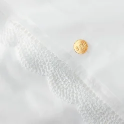 White Meena Percale Duvet Cover