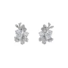 White Posy Diamond Studs