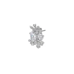 White Posy Diamond Studs