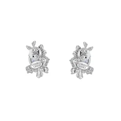 White Posy Diamond Studs