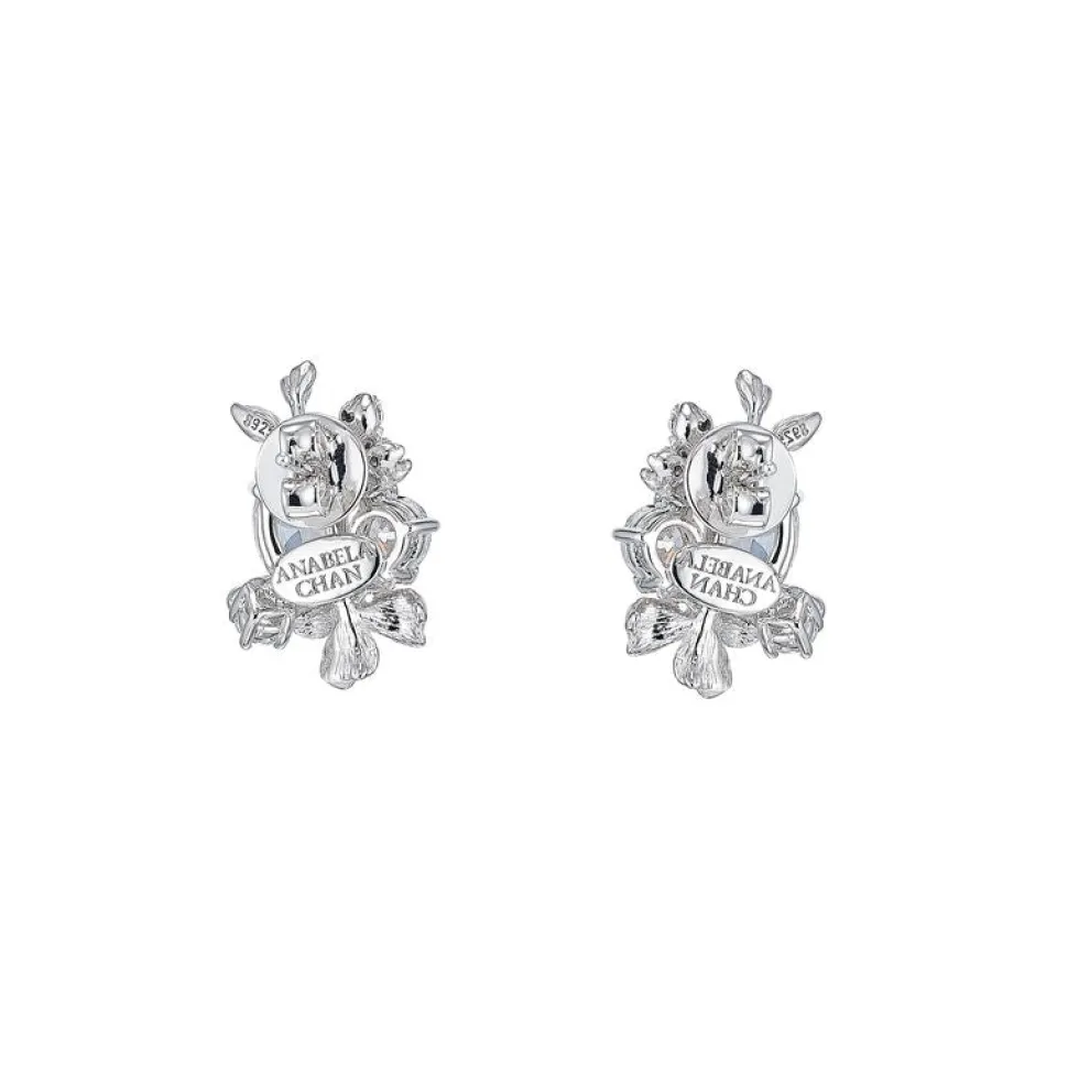White Posy Diamond Studs