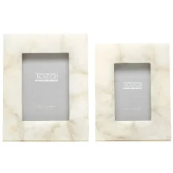 White Quartz Photo Frame, Set of 2