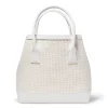 White Raffia Nano Weekender in White