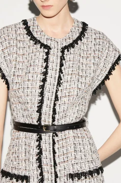 Whitney Dress Black And White Tweed