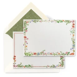 Wild Blooms Stationery Cards, Personalized Set of 50