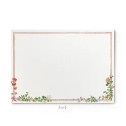 Wild Blooms Stationery Cards, Personalized Set of 50