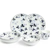 Wild Strawberry Inky Blue Dinnerware, Set of 8