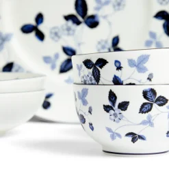Wild Strawberry Inky Blue Dinnerware, Set of 8