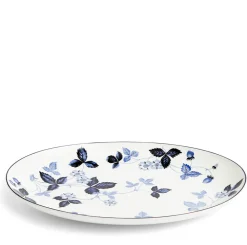 Wild Strawberry Inky Blue Oval Serving Plate 11.7in