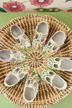 Wildflower Hand-Painted Baby Shoes