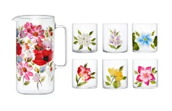 Wildflowers Jug with Set of 6 Tumblers