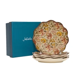 Willa Cocktail Plate in Amber, Set of 4