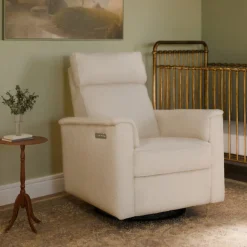 Willa Plus Power Glider Recliner w/ Power Headrest in Performance Ivory Boucle