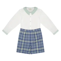 William Blue Tartan Dressy Set