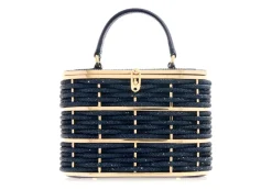 Willow Basket Woven Crystal in Dark Indigo