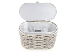 Willow Basket Woven Crystal in Champagne