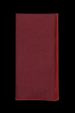 Wine Napkin Orange Small Trim, Set of 4