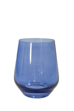 Wine Stemless, Set of 6 Colbalt Blue