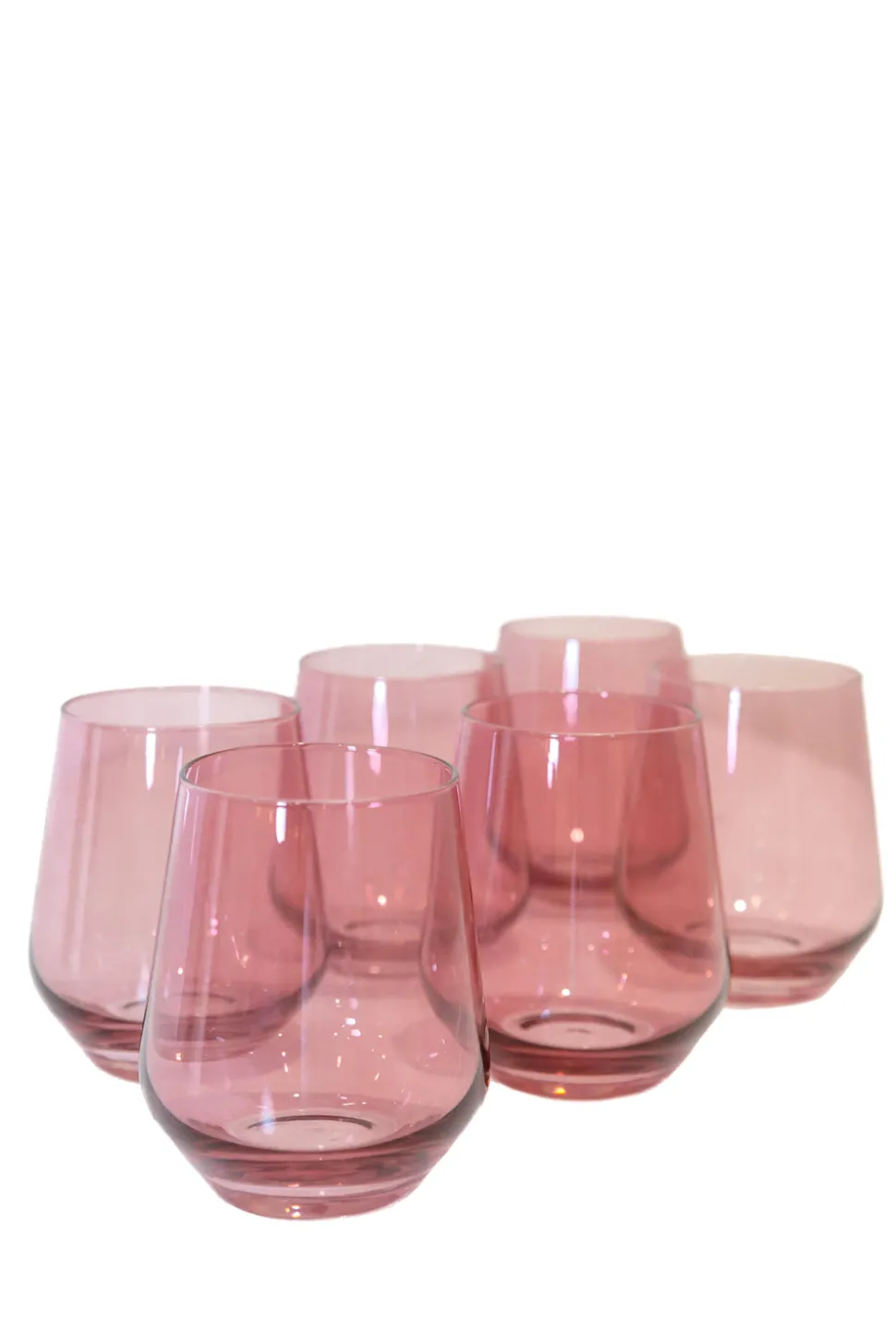 Wine Stemless, Set of 6 Rose