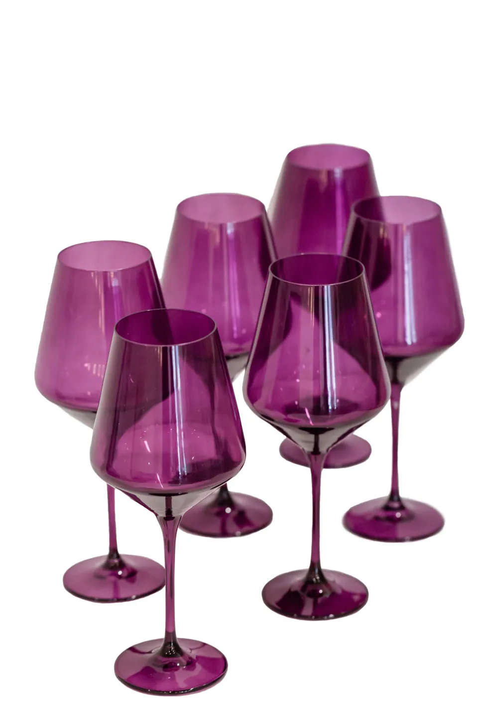 Wine Stemware, Set of 6 Amethyst