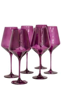 Wine Stemware, Set of 6 Amethyst