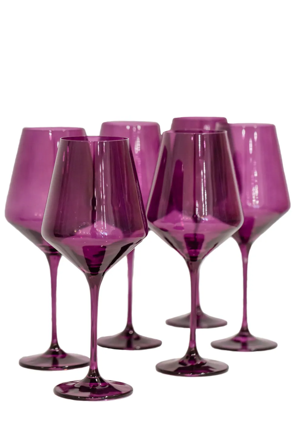 Wine Stemware, Set of 6 Amethyst