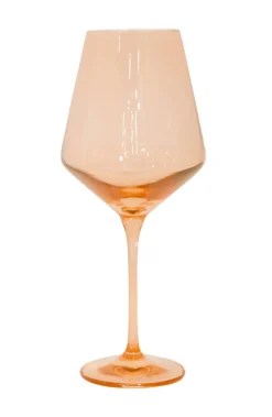 Wine Stemware, Set of 6 Blush Pink