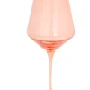 Wine Stemware, Set of 6 Coral Peach Pink