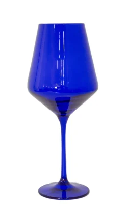Wine Stemware, Set of 6 Royal Blue