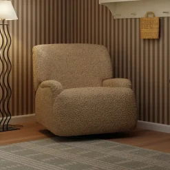 Winslow Extra Wide Recliner and Swivel Glider in Cortado Shearling