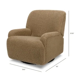 Winslow Extra Wide Recliner and Swivel Glider in Cortado Shearling