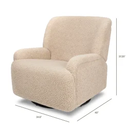 Winslow Extra Wide Recliner and Swivel Glider in Chai Shearling