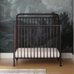 Winston 4-in-1 Convertible Mini Crib in Vintage Iron