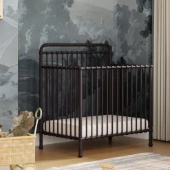 Winston 4-in-1 Convertible Mini Crib in Vintage Iron