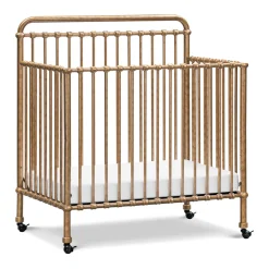 Winston 4-in-1 Convertible Mini Crib in Vintage Gold