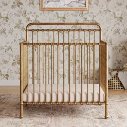 Winston 4-in-1 Convertible Mini Crib in Vintage Gold
