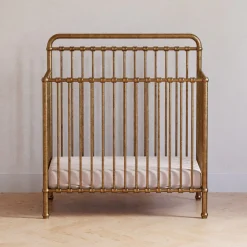 Winston 4-in-1 Convertible Mini Crib in Vintage Gold