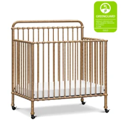Winston 4-in-1 Convertible Mini Crib in Vintage Gold