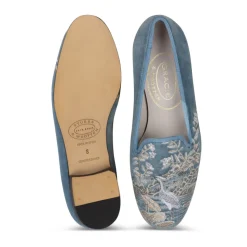 Winter Garden Sky Velvet Slipper