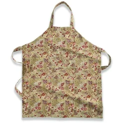 Winter Garden Wreath Apron Red & Green