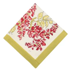 Wisteria Green & Pink Napkins, Set of 6