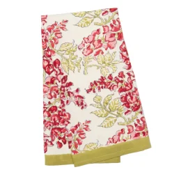 Wisteria Green & Pink Tea Towels, Set of 3