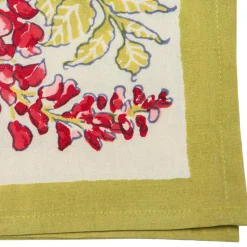 Wisteria Green & Pink Tea Towels, Set of 3